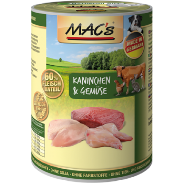 MACs Kaninchen, Rind & Gemüse 400g