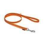 Mystique Gummierte Leine 15mm mit Handschlaufe Standard Karabiner neon orange 1,2m