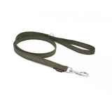 Mystique Gummierte Leine 15mm mit Handschlaufe Standard Karabiner khaki 1,2m