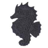 Eat Slow Live Longer Lick Mat Seahorse grau