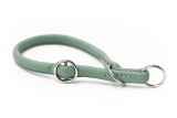 Halsband rundgenäht, mint 35ér mit Zugstopp silber