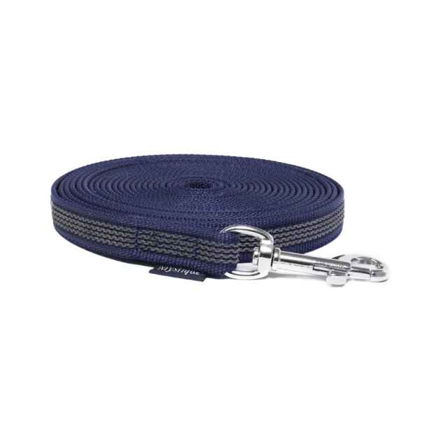 Mystique® Gummierte Schleppleine 12mm ohne Handschlaufe Standard Karabiner royal blau 7,5m