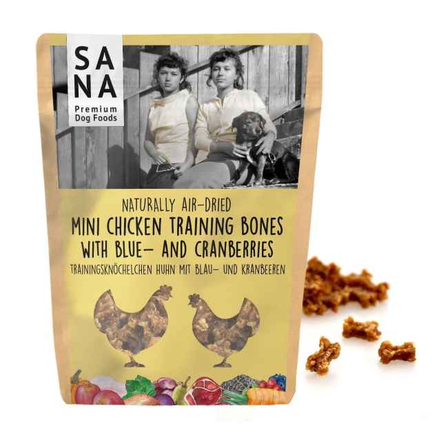 Trainingsknöchelchen Huhn mit Blau-/Kranbeeren 100 g