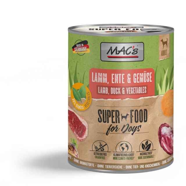 MAC´s Dog Lamm, Ente & Gemüse 800g *NEU*
