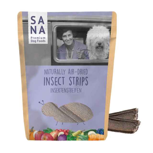 Insekten Streifen mit Wildlachsöl (100g)