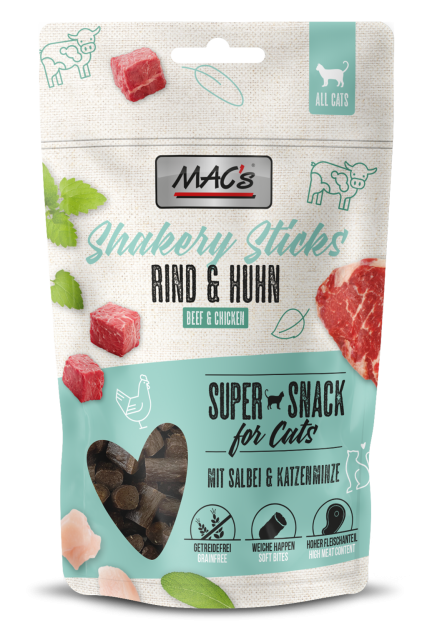 MACs Cat Shakery Sticks Rind & Huhn mit Katzenminze 50g