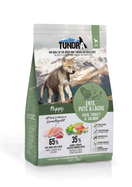 Tundra Dog Puppy Ente, Pute & Lachs 750g