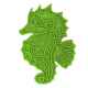 Eat Slow Live Longer Lick Mat Seahorse grün