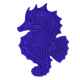 Eat Slow Live Longer Lick Mat Seahorse blau